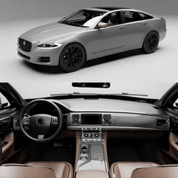 Jaguar XJ(Rigged)