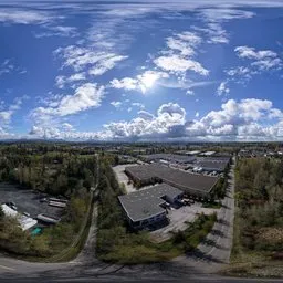 Puffy Clouds Sunny Day
