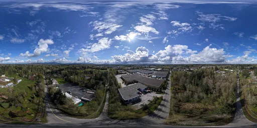Puffy Clouds Sunny Day