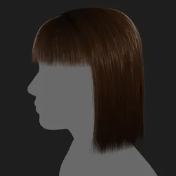 Female Bob Haircut with Bangs