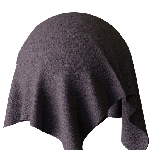 Charcoal Plum Boiled Wool