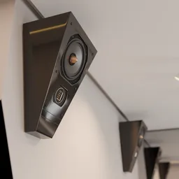 On-wall hi-fi speaker black pearl