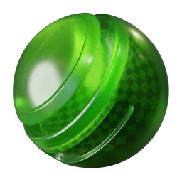 High-quality translucent green plastic PBR material for 3D rendering in Blender, single-node configurable shader.