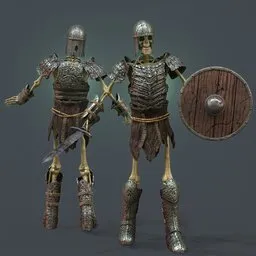 Armored Green Skeleton Warrior