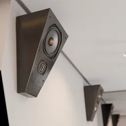 On-wall hi-fi speaker black wood