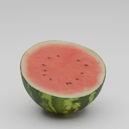Half Watermelon Cut Open