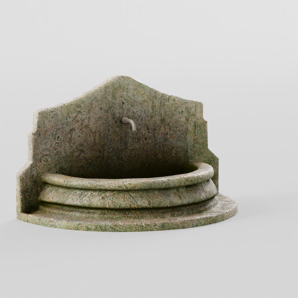 Stone Fountain Fountains models BlenderKit