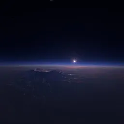Sci-fi Planet Sunset Atmosphere