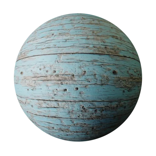 Worn Blue Wooden Planks