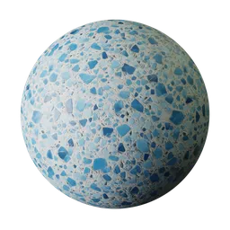 Blue Gradient Terrazzo