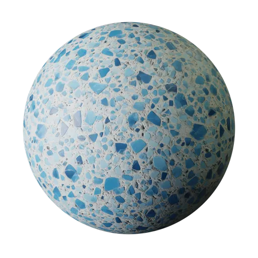 Blue Gradient Terrazzo