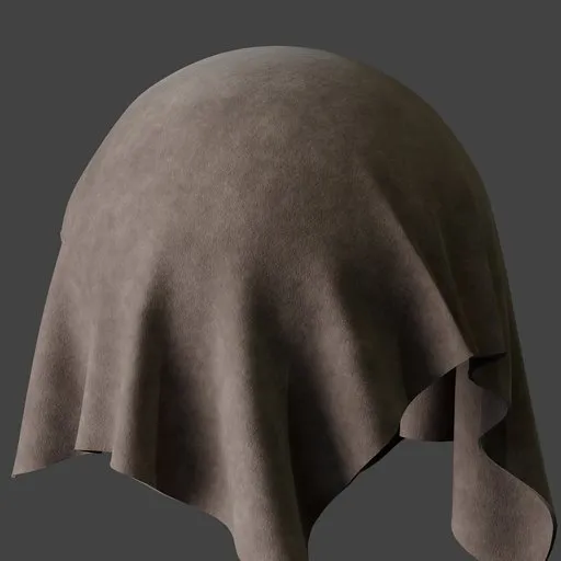 High-quality procedural suede 3D material for Blender with adjustable color, bump, and sheen properties.