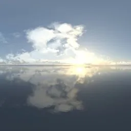 Infinite sky clouds on the horizon