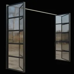 Door glass metal