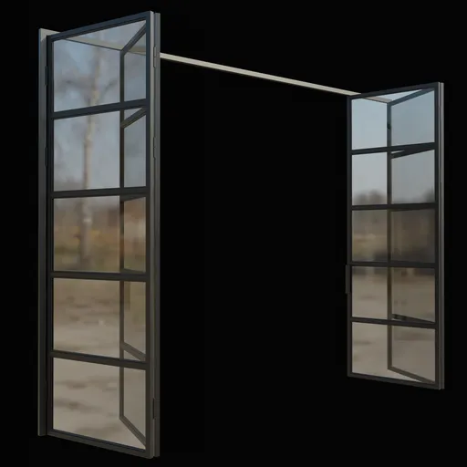 Door glass metal
