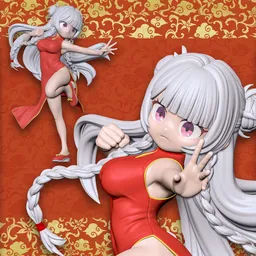 Anime Girl Figure in China Dress