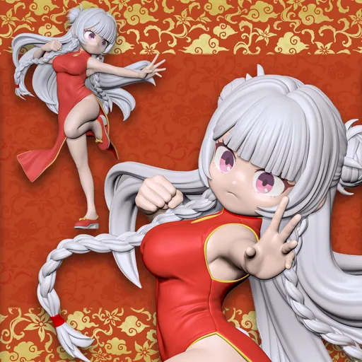 Anime Girl Figure in China Dress