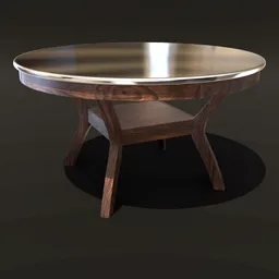 Round Large Table with Glass