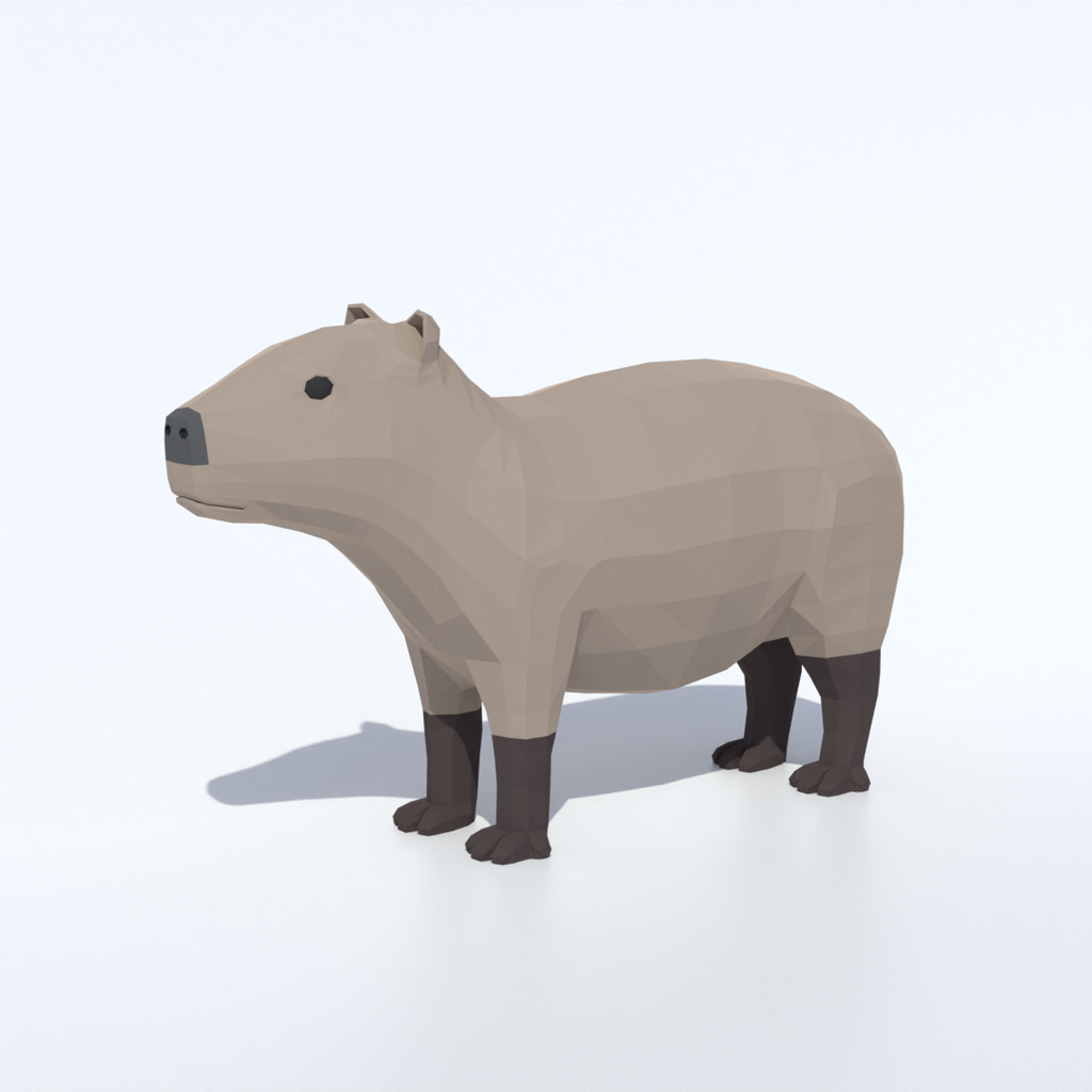 BlenderKit | Download the Low Poly Capybara model