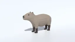 Low Poly Capybara | Mammals models | BlenderKit