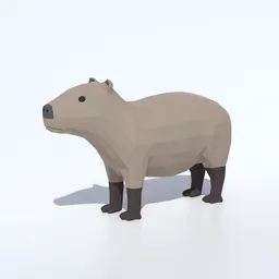 Low Poly Capybara