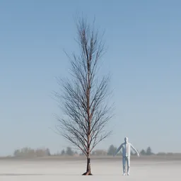 Dry Tree Low Poly Animated