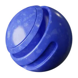 Scratched blue plastic