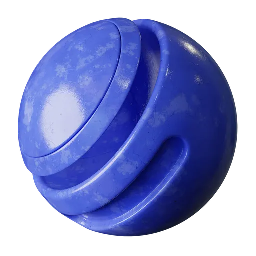 Scratched blue plastic