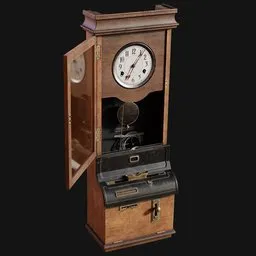 Antique Factory Punch Clock