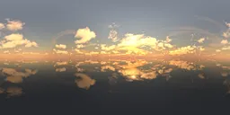 Sunset scattered clouds