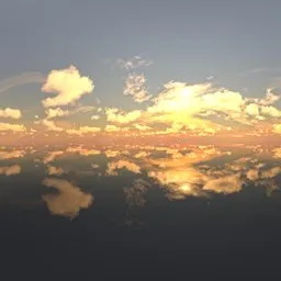 Sunset scattered clouds