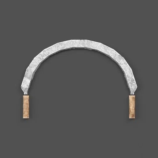 High-detail 3D Blender model of a vintage wood carving tool with metallic blade and wooden handles.
