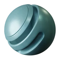 Very scratched blue metal