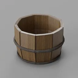 Wooden Half Barrel