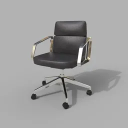 LAS Lead Low Chair Black Leather