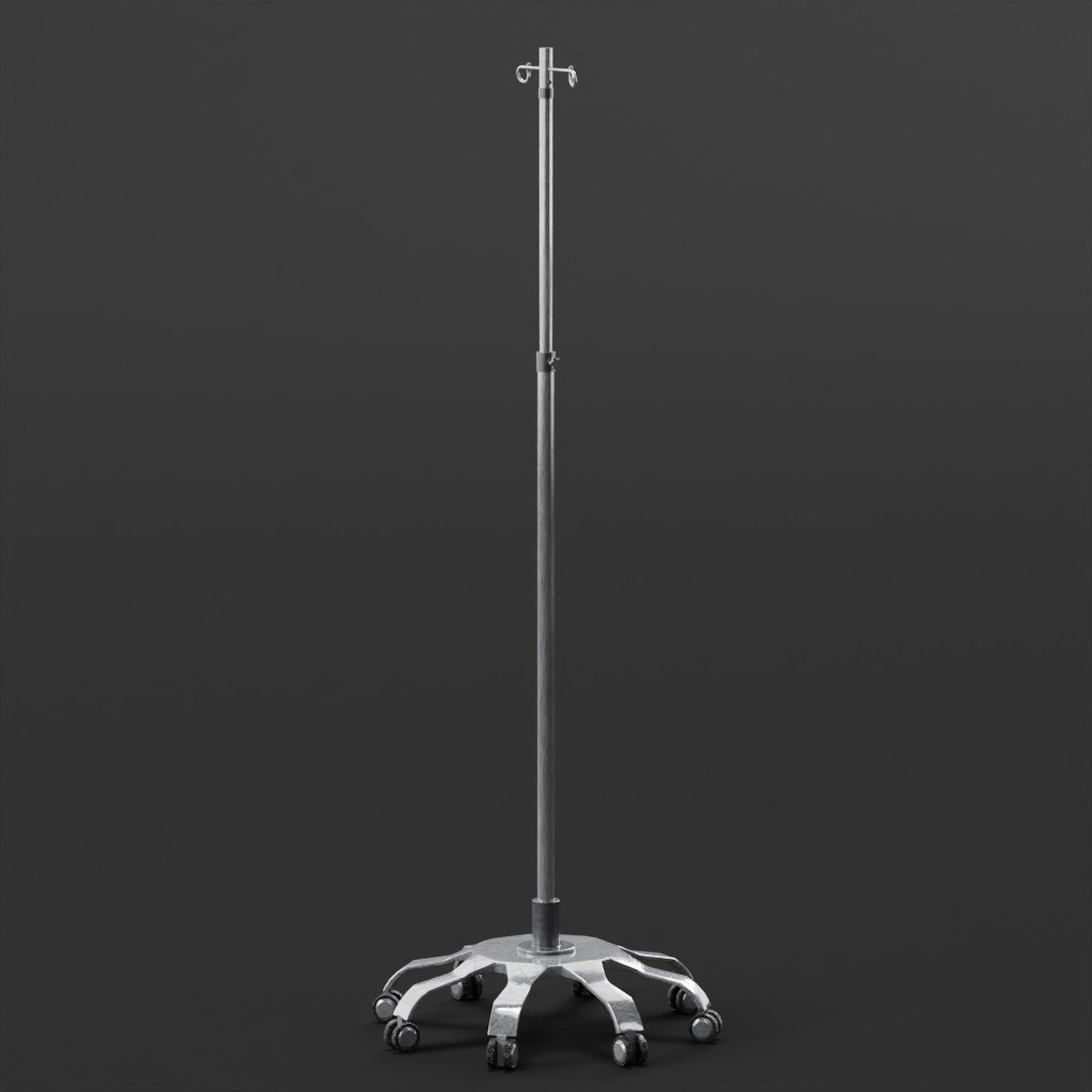 Dextrose Stand | FREE 3D Equipment models | BlenderKit