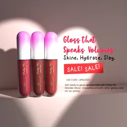 Lipgloss product infographic