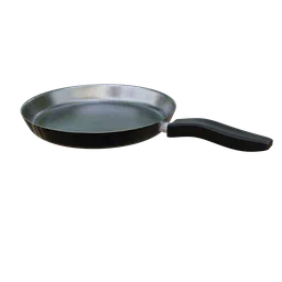 Realistic non-stick frying pan 3D model suitable for Blender rendering and kitchen simulations.