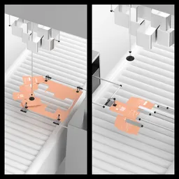 Box packing with machine animation