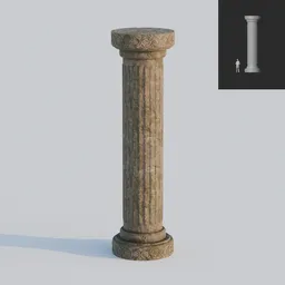 Ancient Mossy Stone Pillar