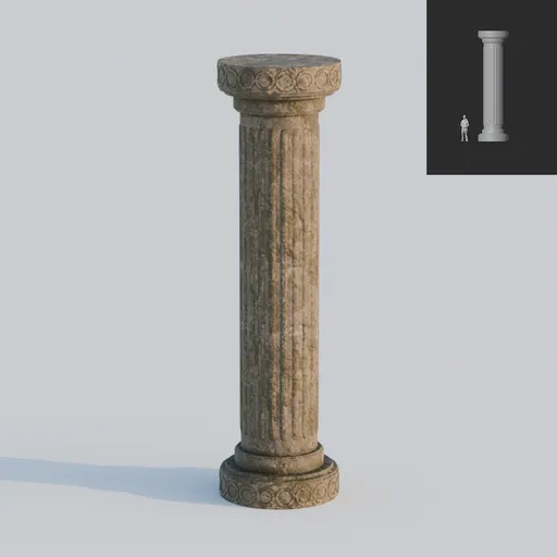 Ancient Mossy Stone Pillar