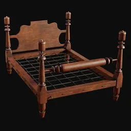 1800s Colonial Rope Bed