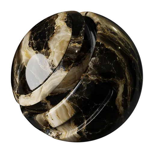 Black Cream Marble