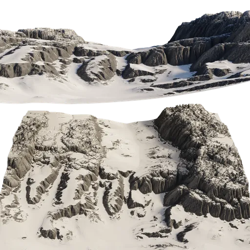 Realisitc Snowy Mountain