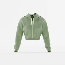 Long Sleeve Crop Hoodie Design