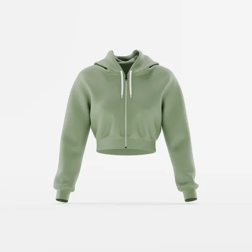 Long Sleeve Crop Hoodie Design
