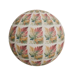 Oil painting style antique leaf