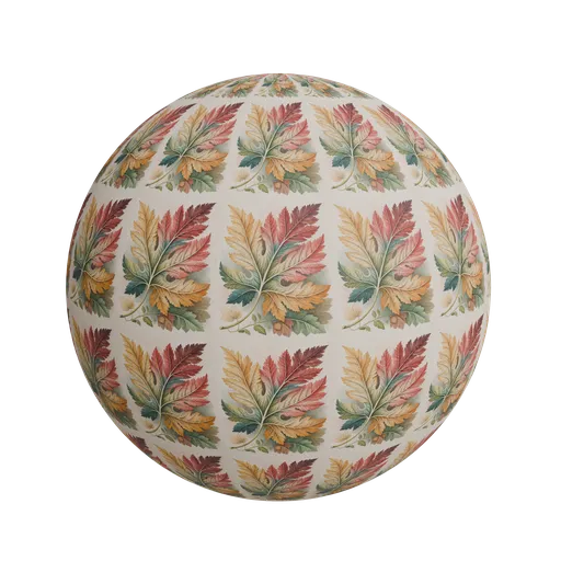Oil painting style antique leaf