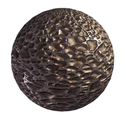 High-resolution copper cell texture for PBR 3D rendering in Blender, ideal for metallic surfaces with unique patterns.