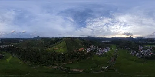 Sunrise, cloudy sky, HDR